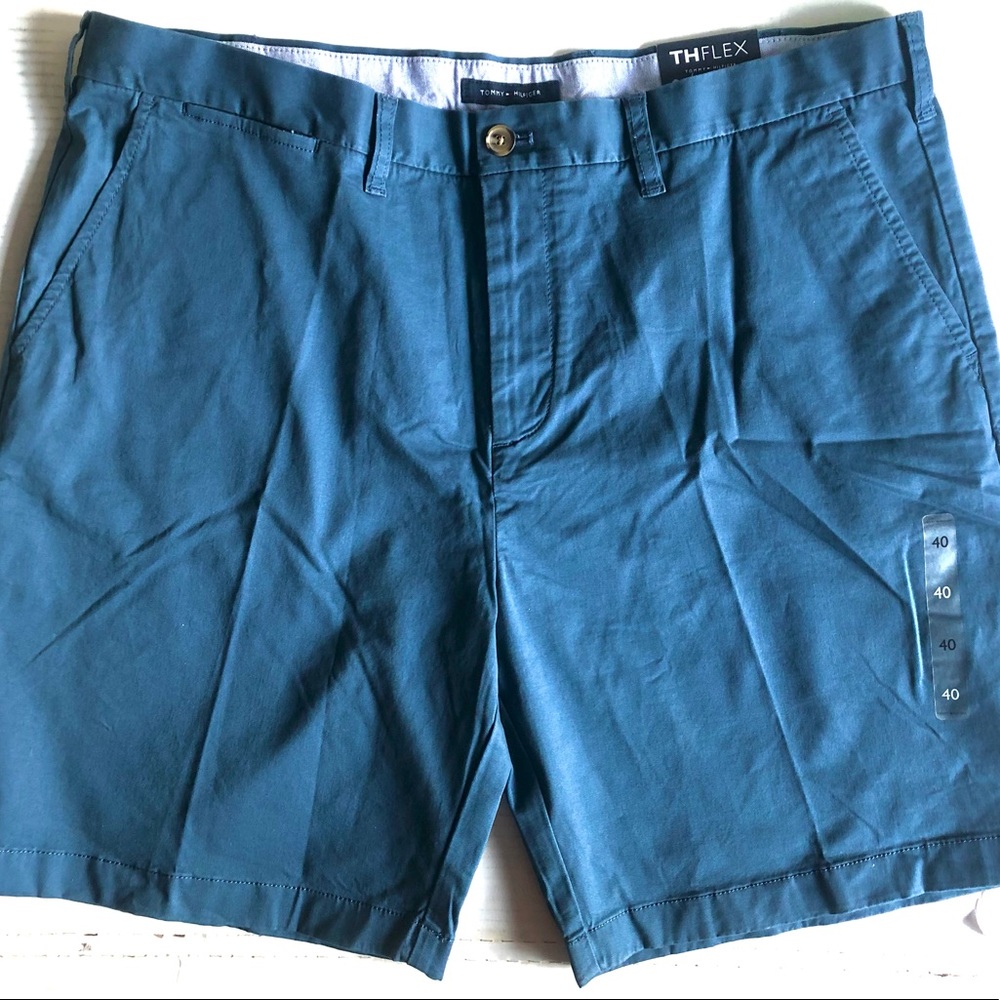 New Tommy Hilfiger THFlex Men’s 9” Shorts, Blue, 40W